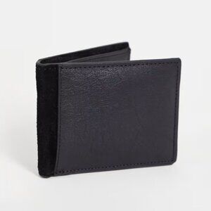 NWT - Urbancode Genuine Leather & Suede Billfold Wallet - Black